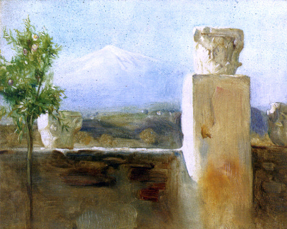  Arthur Hacker Mount Etna From Taormina - Art Print