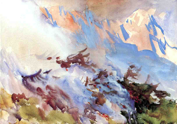  John Singer Sargent Mountain Fire - Art Print