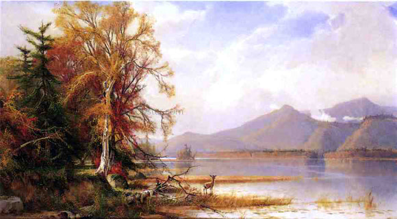  Henry A Ferguson Mountain Lake in Autumn - Art Print