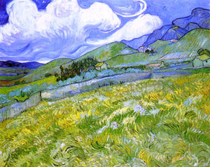  Vincent Van Gogh Mountain Landscape behind Saint-Paul Hospital - Art Print