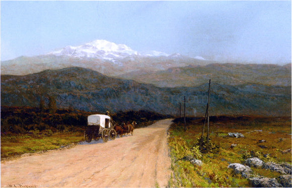  William Lamb Picknell Mountain Landscape with Coach - Art Print