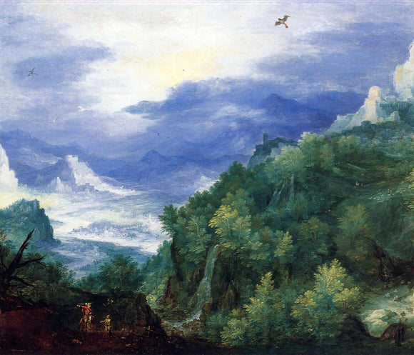  The Elder Jan Bruegel Mountain Landscape with View of a River Valley - Art Print