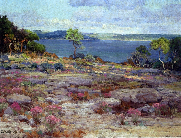  Julian Onderdonk Mountain Pinks in Bloom, Medina Lake, Southwest Texas - Art Print