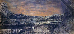  Hercules Seghers Mountain Valley with Fenced Fields - Art Print