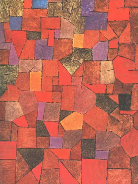  Paul Klee Mountain Village Autumnal - Art Print