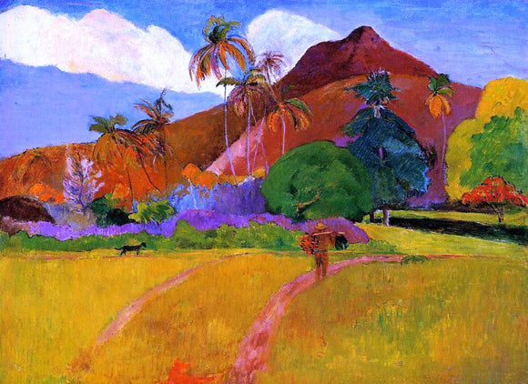  Paul Gauguin Mountains in Tahiti - Art Print