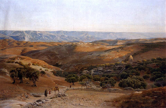  Gustav Bauernfeind Mountains of Moab Seen from Bethany - Art Print