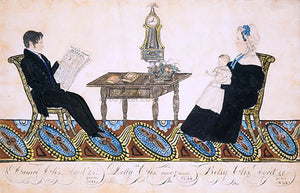  Joseph H Davis Mr. and Mrs. Daniel Otis and Child - Art Print