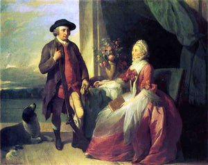  Benjamin West Mr. Robert Grafton and Mrs. Mary Partridge Wells Grafton - Art Print