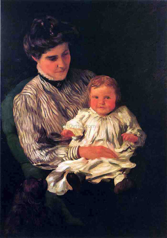  Thomas Pollock Anschutz Mrs. Anshutz and Her Son Edward - Art Print