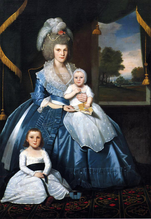  Ralph Earl Mrs. Benjamin Tallmadge and Son Henry Floyd and Daughter Maria Jones - Art Print