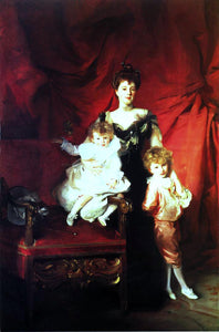  John Singer Sargent Mrs. Cazalet and Children, Edward and Victor - Art Print