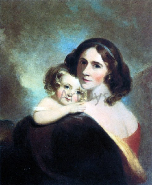  Thomas Sully Mrs Fitzgerald and her Daughter Matilda - Art Print