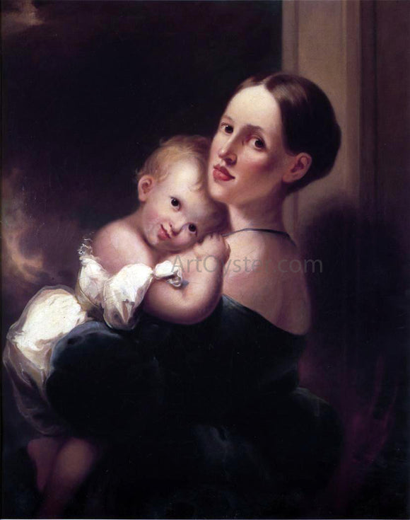  Joseph H Bush Mrs. James Miles Bush and Her Daughter, Nannie - Art Print