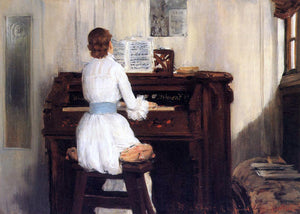  William Merritt Chase Mrs. Meigs at the Piano Organ - Art Print