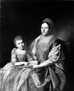  Charles Willson Peale Mrs. Samuel Mifflin and Her Granddaughter Rebecca Mifflin Francis - Art Print