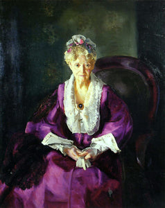  George Wesley Bellows Mrs. T. in Wine Silk - Art Print