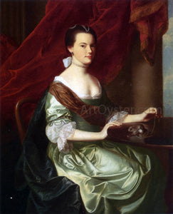  John Singleton Copley Mrs. Theodore Atkinson, Jr (Francis Deering Wentworth) - Art Print