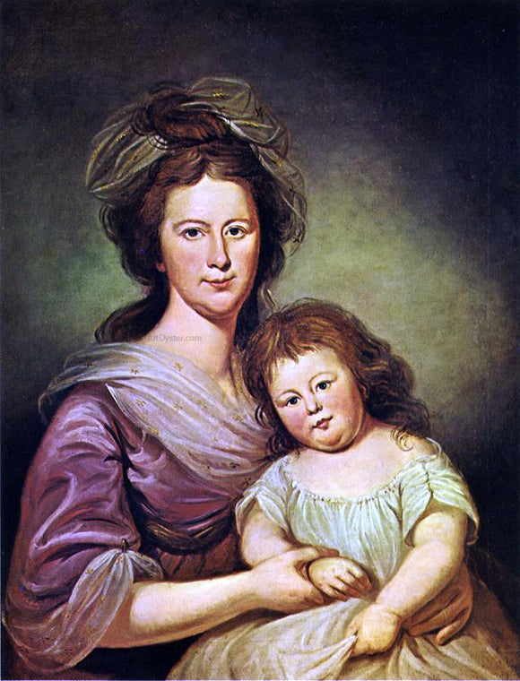  Charles Willson Peale Mrs. Thomas Leiper and Her Daughter, Helen Hamilton Leiper - Art Print
