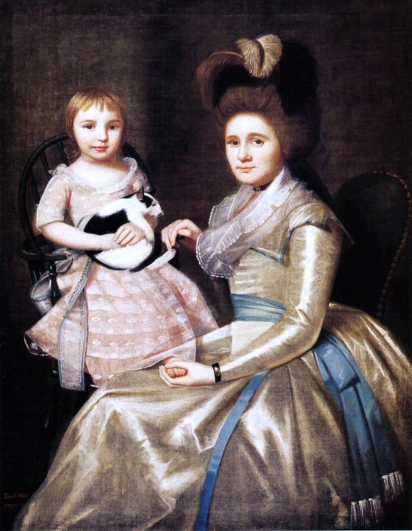  Ralph Earl Mrs. William Taylor and Son Daniel - Art Print
