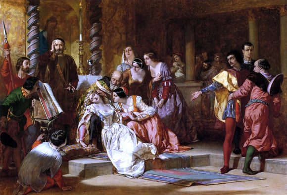  Alfred Elmore Much Ado About Nothing - Art Print