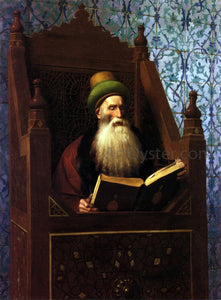  Jean-Leon Gerome Mufti Reading in His Prayer Stool - Art Print