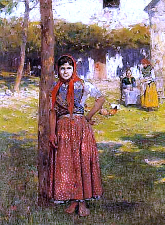 Alberto Pla Y Rubio Mujer en el Campo - Art Print