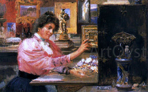  Ignacio Diaz Olano Mujer Escribiendo - Art Print
