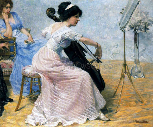  Ignacio Diaz Olano Mujer tocando el Violonchelo - Art Print