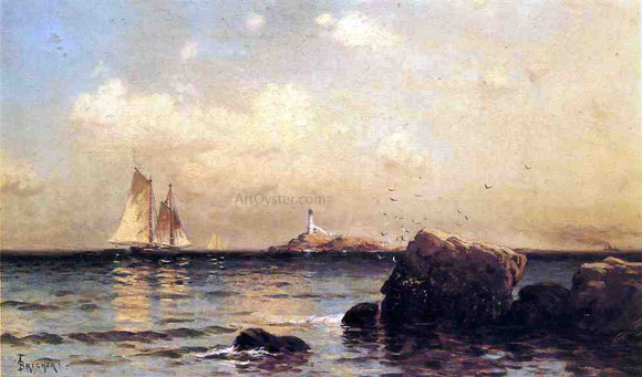  Alfred Thompson Bricher Mule Island, Isle of Shoals - Art Print