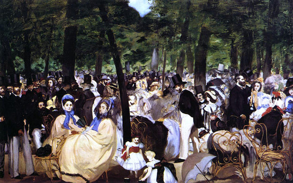  Edouard Manet Music in the Tuileries - Art Print