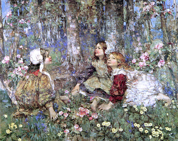 Edward Atkinson Hornel Music of the Woods - Art Print