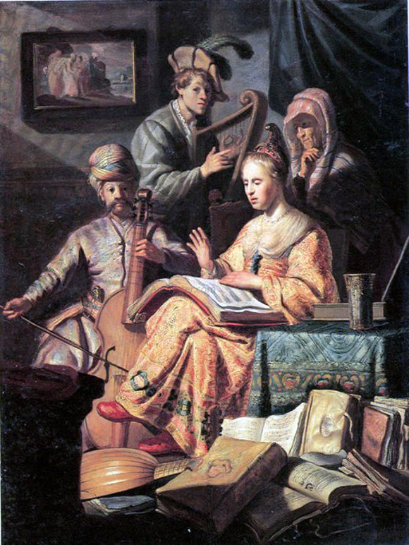  Rembrandt Van Rijn Music Workshop - Art Print