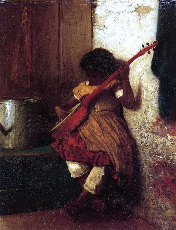  Eastman Johnson Musical Instinct - Art Print