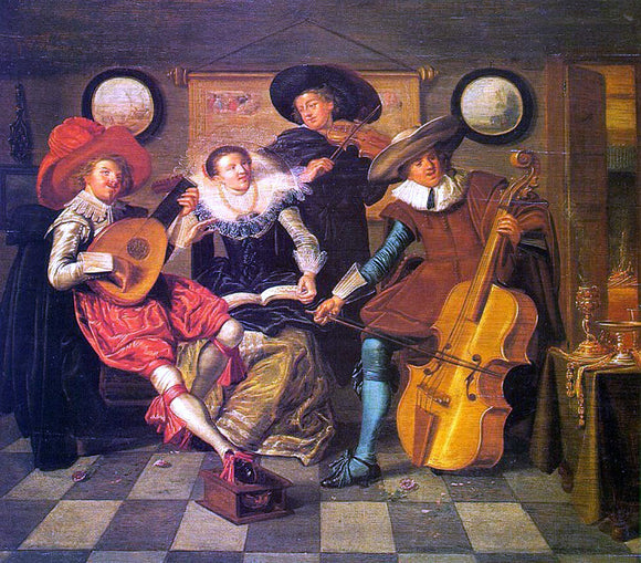  Dirck Hals Musicians - Art Print