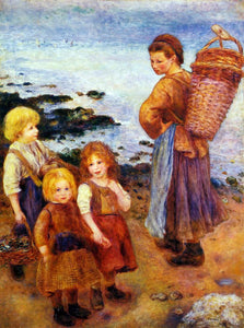  Pierre Auguste Renoir Mussel Fishers at Berneval - Art Print