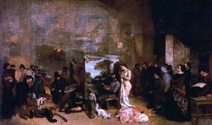  Gustave Courbet My Atelier (also known as Allegory) - Art Print