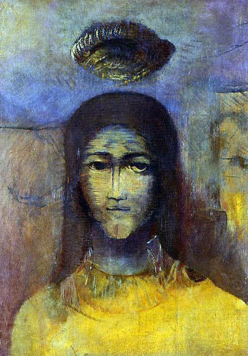  Odilon Redon Mysterious Head - Art Print