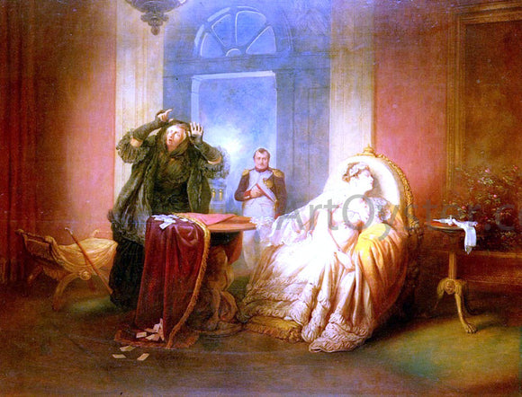  Josef Franz Danhauser Napoleon Et Josephine Avec La Cartomancienne - Art Print