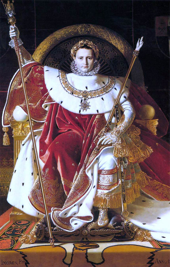  Jean-Auguste-Dominique Ingres Napoleon I on the Imperial Throne - Art Print