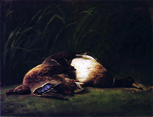  George Hetzel Nature Mort - Hen and Drake Mallard - Art Print