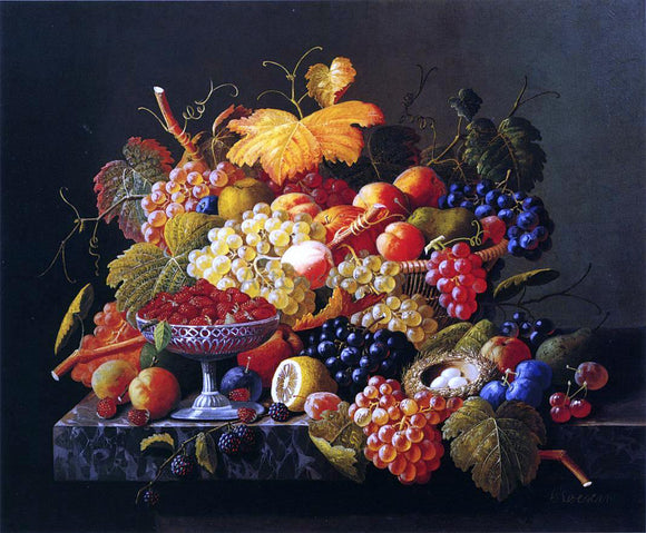  Severin Roesen Natures Bounty - Art Print