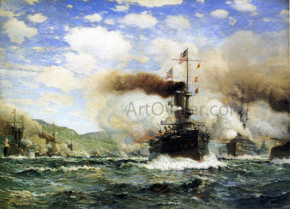  James Gale Tyler Naval Battle - Art Print