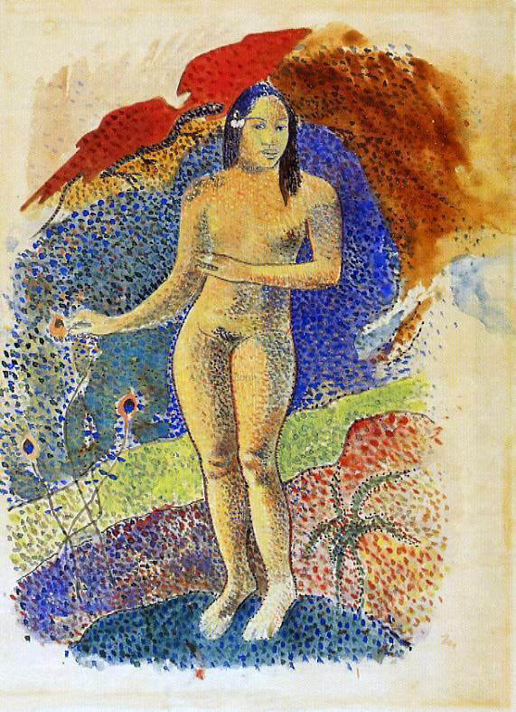  Paul Gauguin Nave nave feuna, L'Eve Tahitienne (also known as Beautiful Land, Tahitian Eve) - Art Print