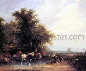  Senior William Shayer Near the New Forest - Art Print