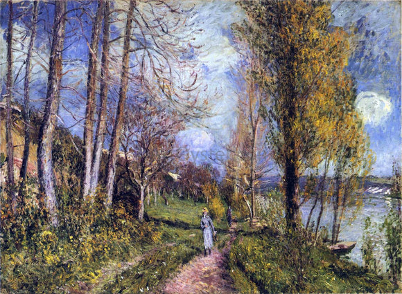  Alfred Sisley Near the Seine at By - Art Print