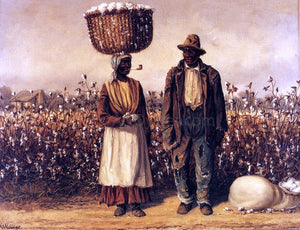  William Aiken Walker Negro Man and Woman with Cotton Field - Art Print