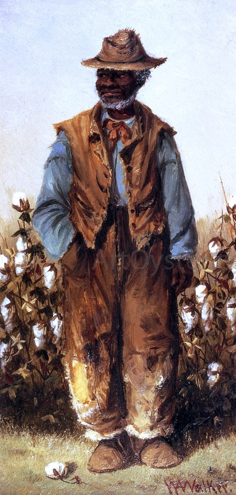  William Aiken Walker Negro Man in Cotton Field - Art Print