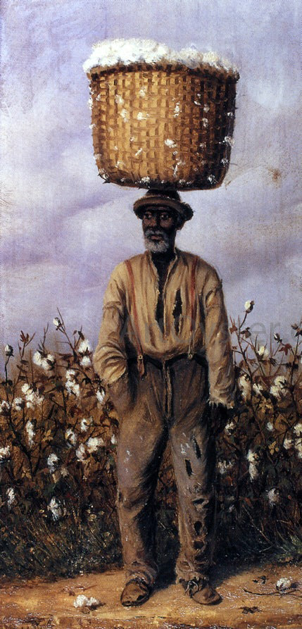  William Aiken Walker Negro Man with Cotton Basket on Head - Art Print