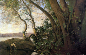  Jean-Baptiste-Camille Corot Nemi, the Lake's Edge - Art Print